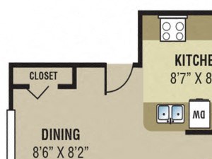 Stevens Creek Commons - 2 Bedroom 909 square feet Stevens Creek Commons - 2 Bedroom 909 square feet